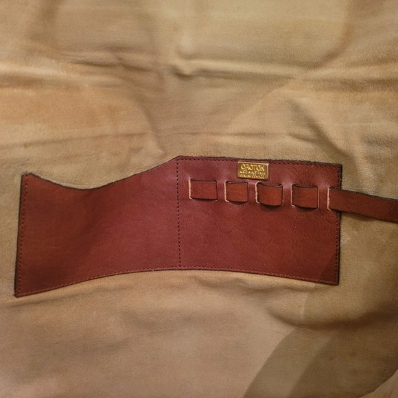 Oroton Australia vintage genuine cowhide leather oversize brown clutch portfolio - Picture 6 of 6